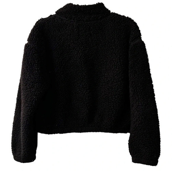 Active USA Black Sherpa Fleece Teddy Bear Jacket - Picture 3 of 3